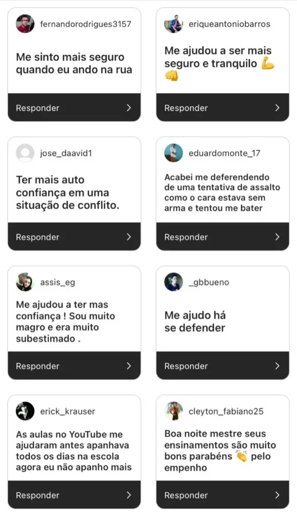 Depoimentos do Defesa Pessoal Caveira 2.0