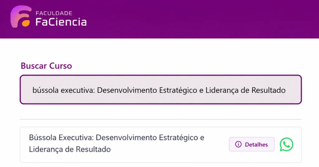 Pós Bússola Executiva vale a pena e está listada na FaCiencia
